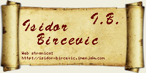 Isidor Birčević vizit kartica